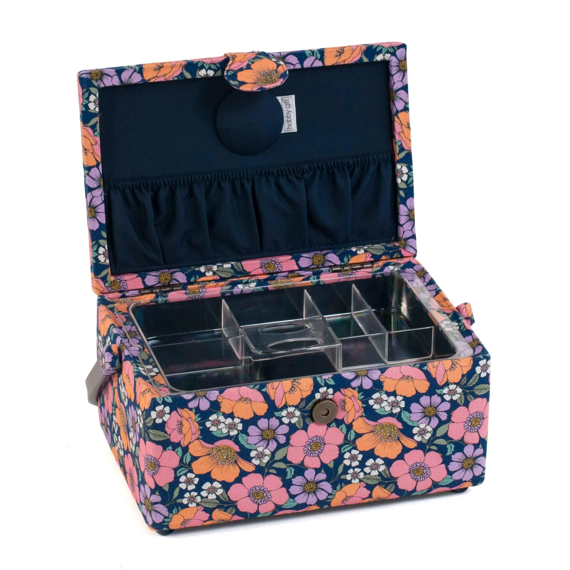 Sewing Box | Hobby Gift | Embroidered Garden Serenade