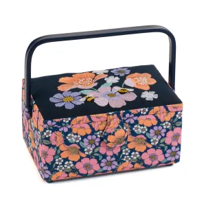 Sewing Box | Hobby Gift | Embroidered Garden Serenade