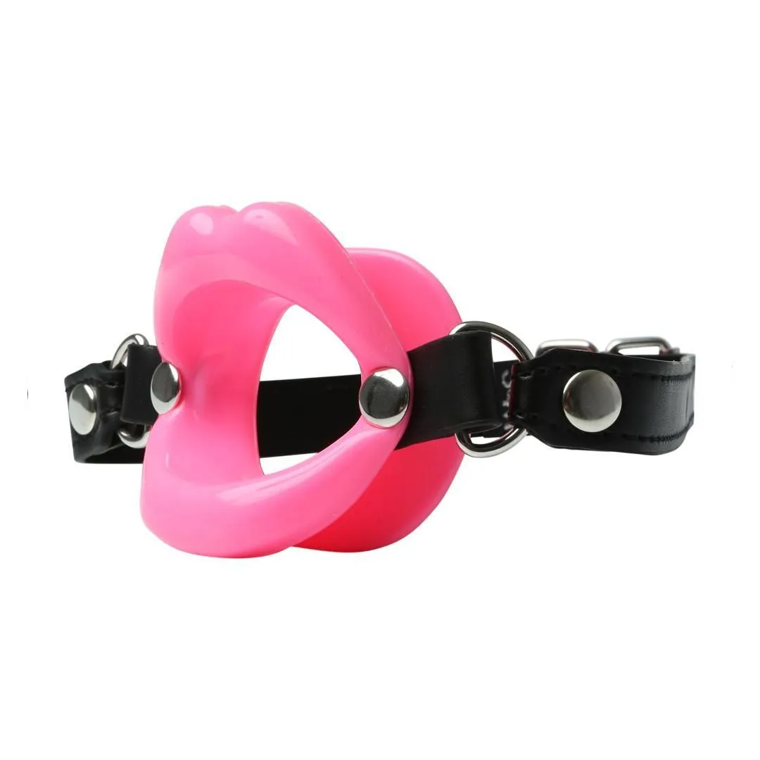 Sex and Mischief Silicone Lip Shaped Mouth Gag - Pink
