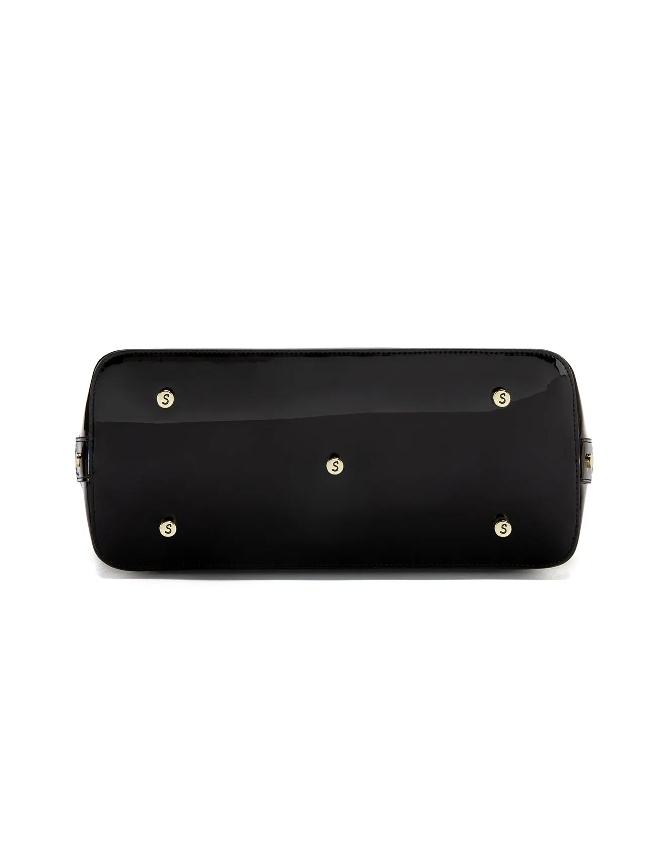 SHELLY PATENT LEATHER DOME BAG- SN80-6801