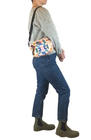 Shuh pink print cross body bag