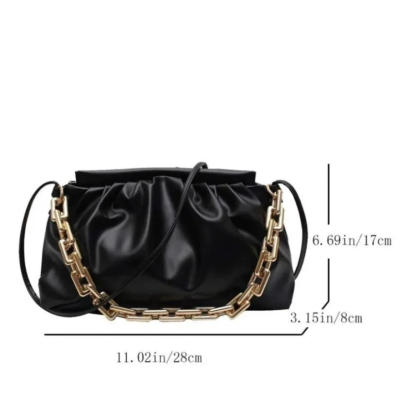 Sienna Gold Chain Bag | white