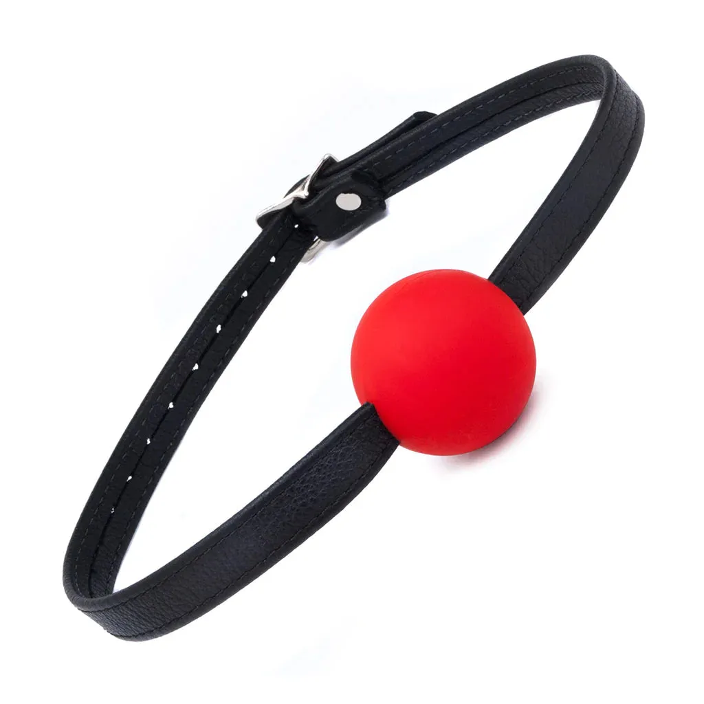 Silicone Ball Gag with Leather Strap