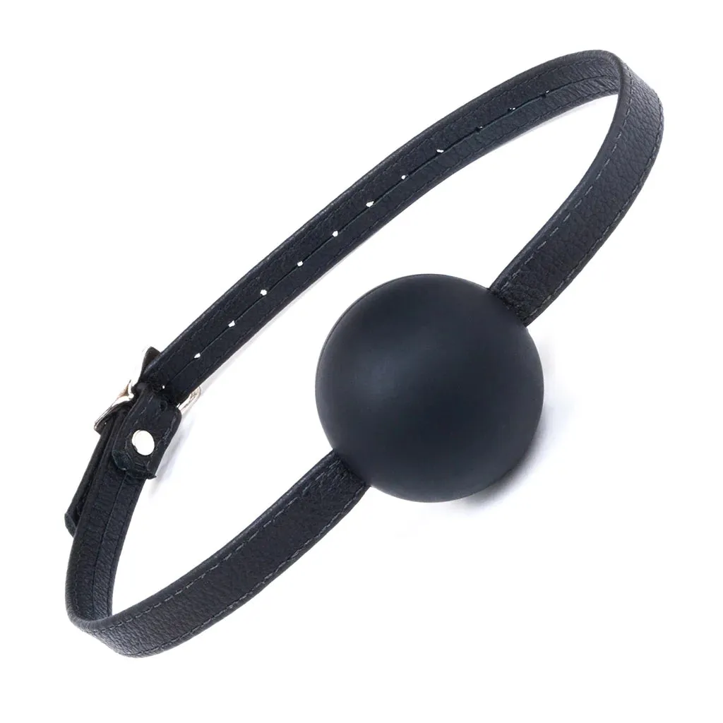 Silicone Ball Gag with Leather Strap