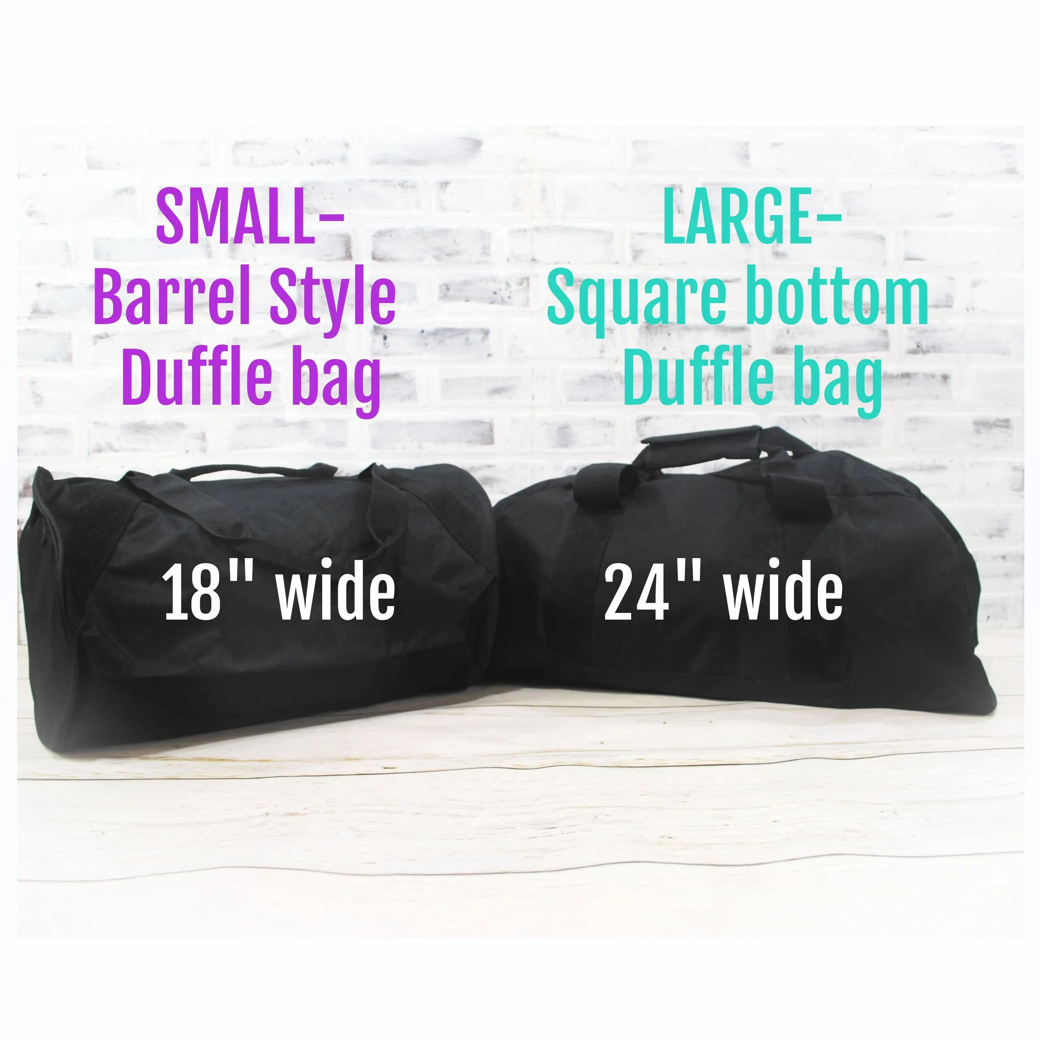 Silver and Black Personalized CHEER Tote or Duffle Bag