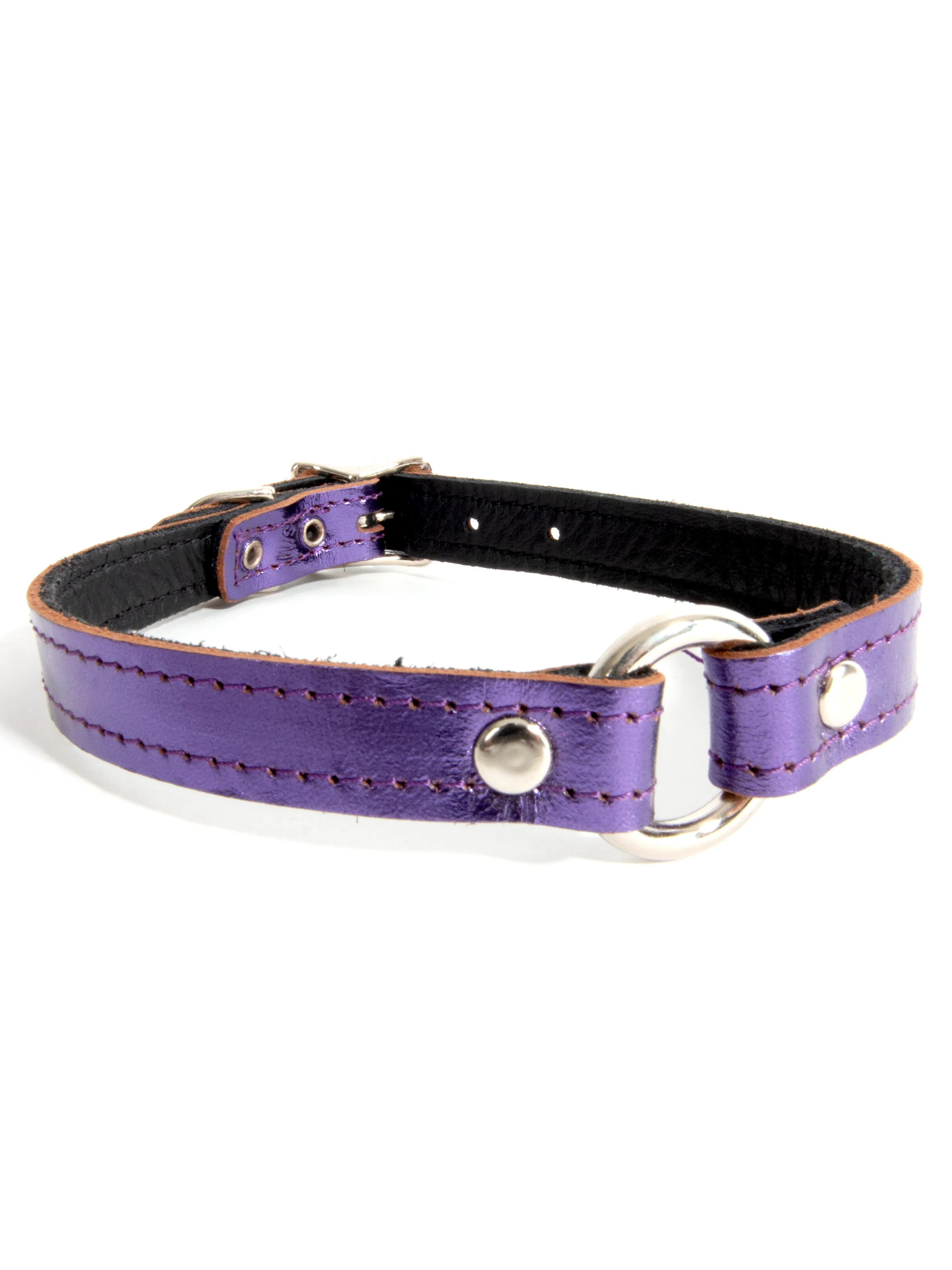 Slim Leather O-Ring Collar