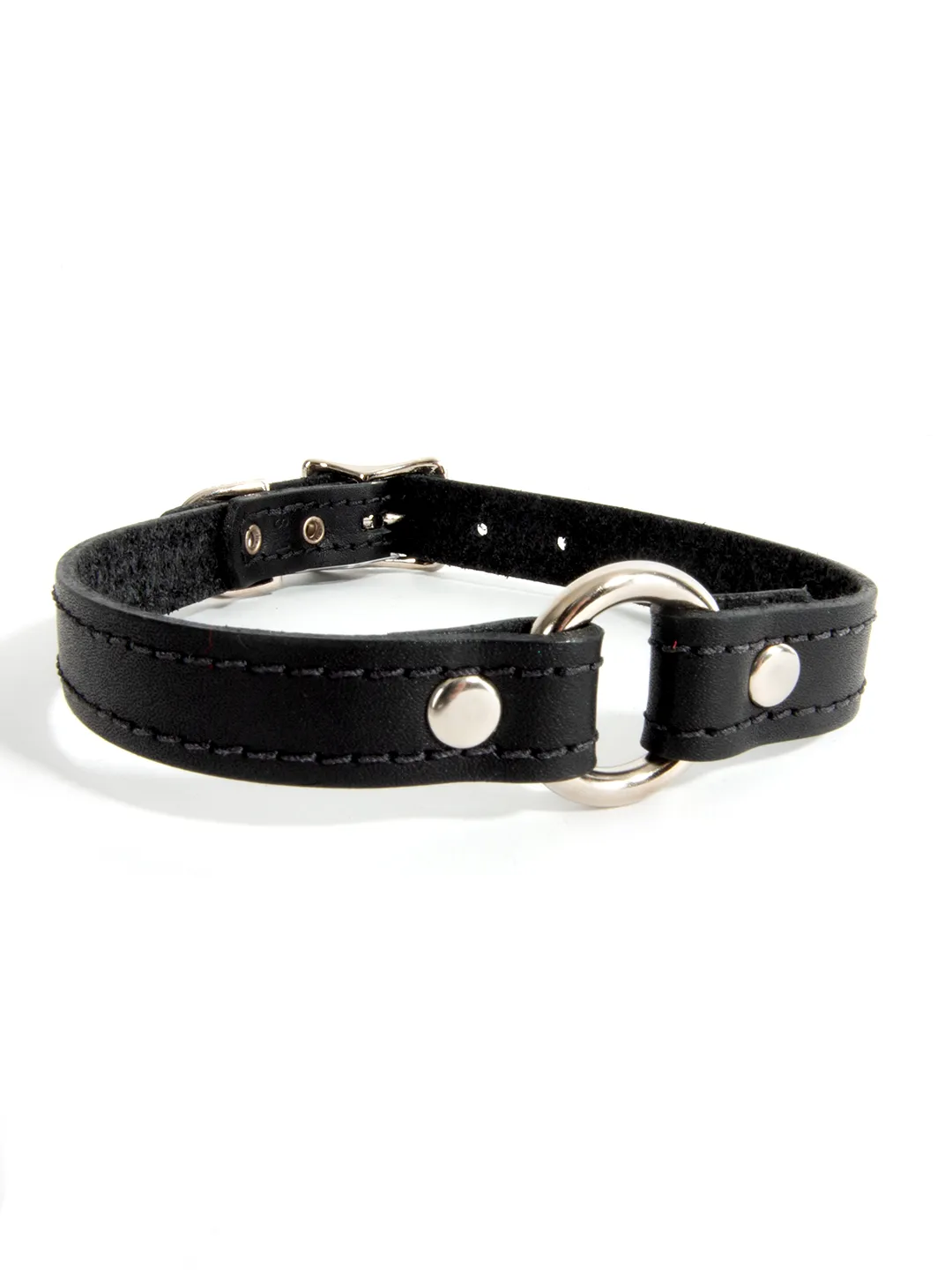 Slim Leather O-Ring Collar