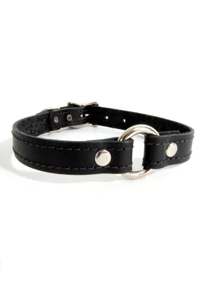 Slim Leather O-Ring Collar