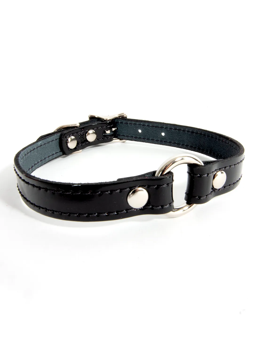 Slim Leather O-Ring Collar