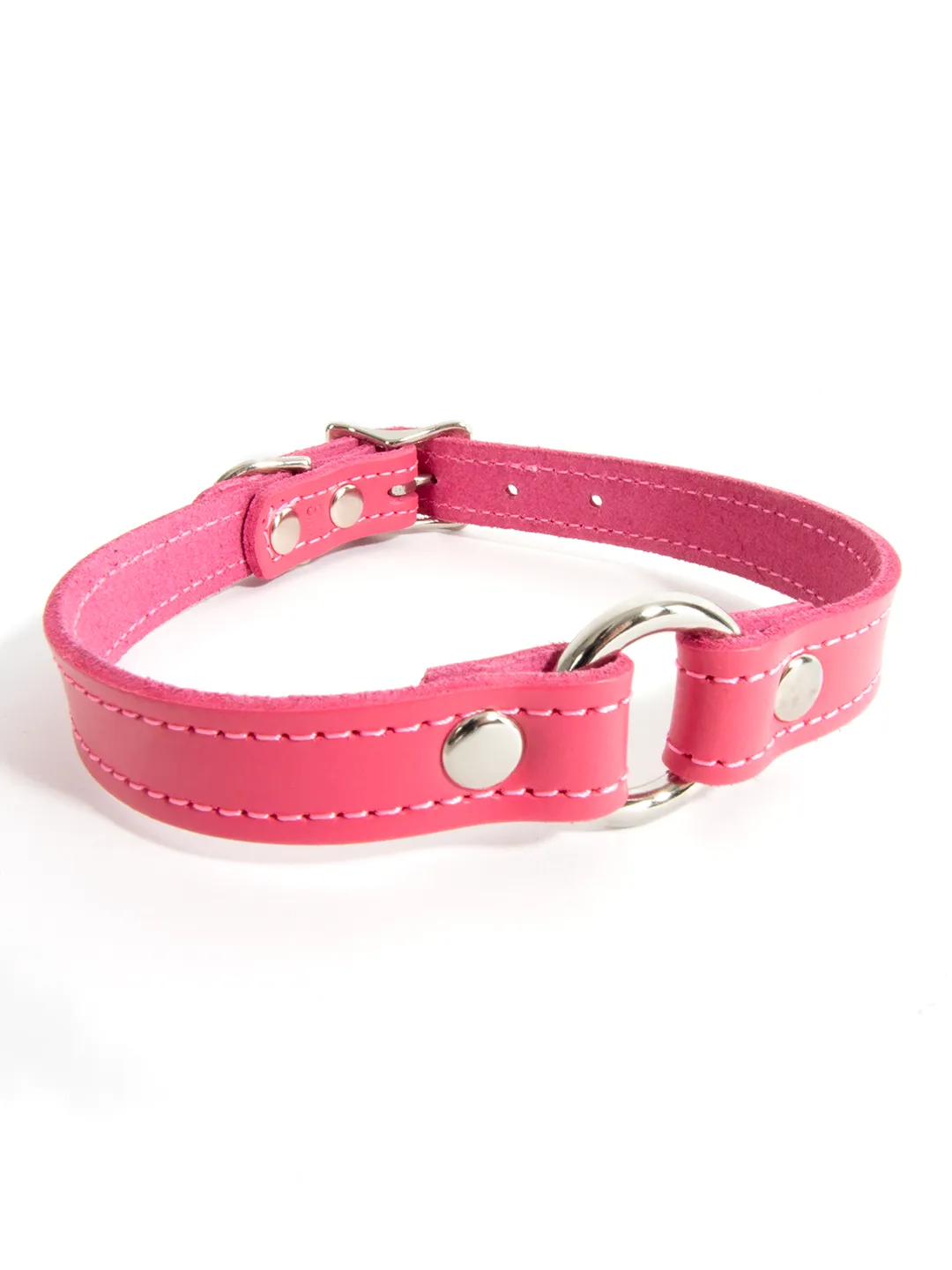 Slim Leather O-Ring Collar