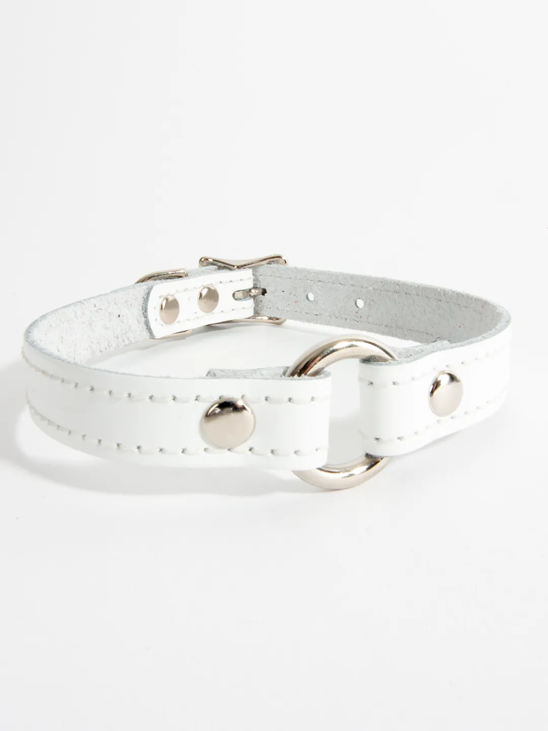 Slim Leather O-Ring Collar