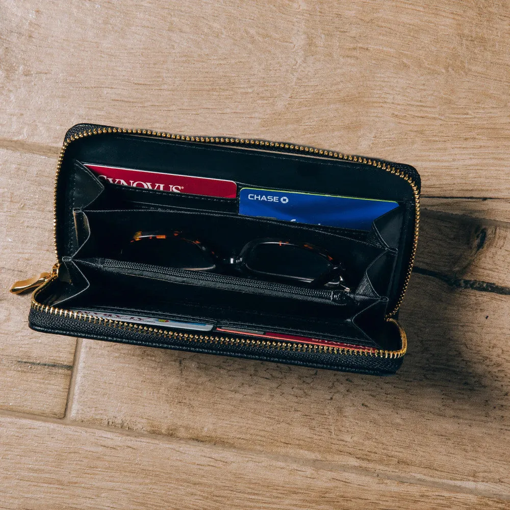 Solid Faux Leather Long Wallet Several Colors
