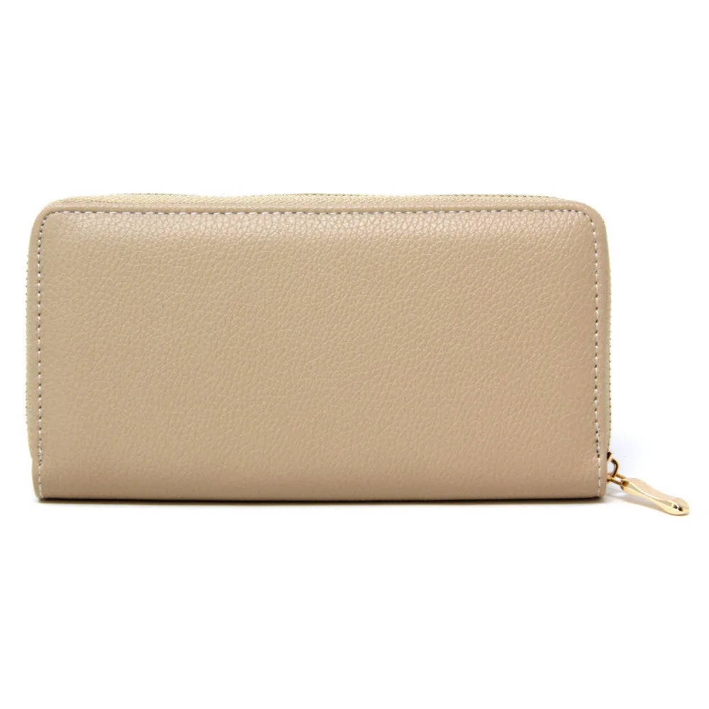 Solid Faux Leather Long Wallet Several Colors