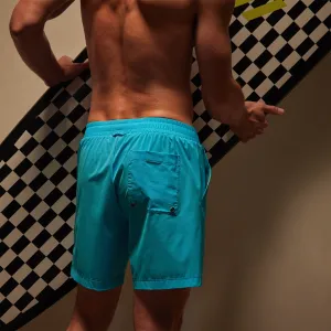 Split Hem Boardshort - Blue Lagoon