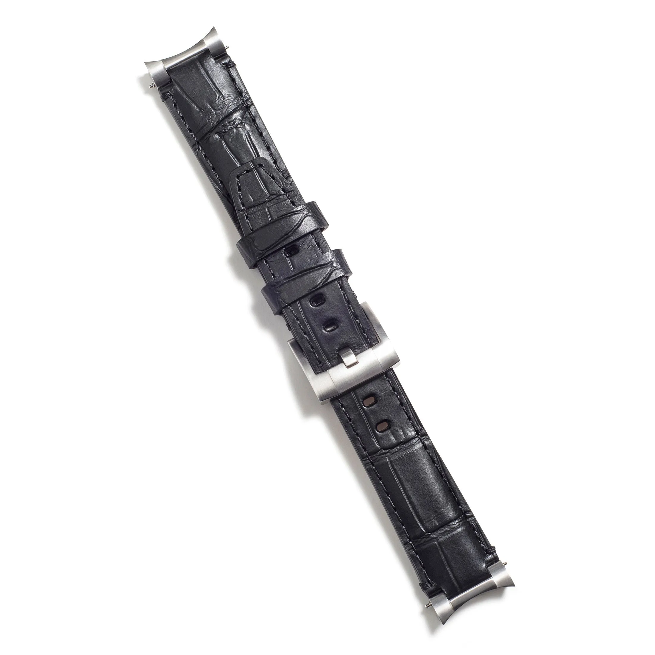 Steel End Link Leather Strap for Rolex GMT Master I & II with Tang Buckle