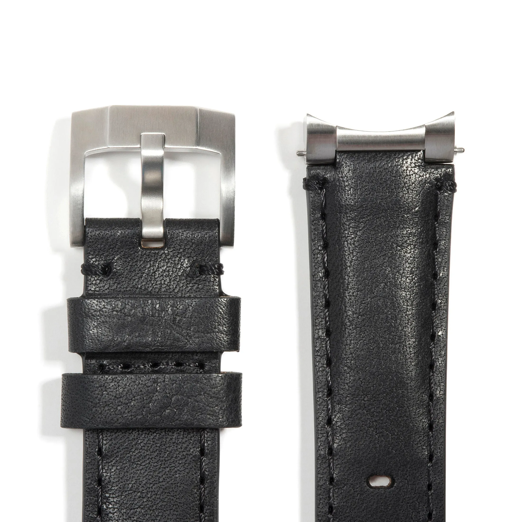 Steel End Link Leather Strap for Rolex GMT Master I & II with Tang Buckle