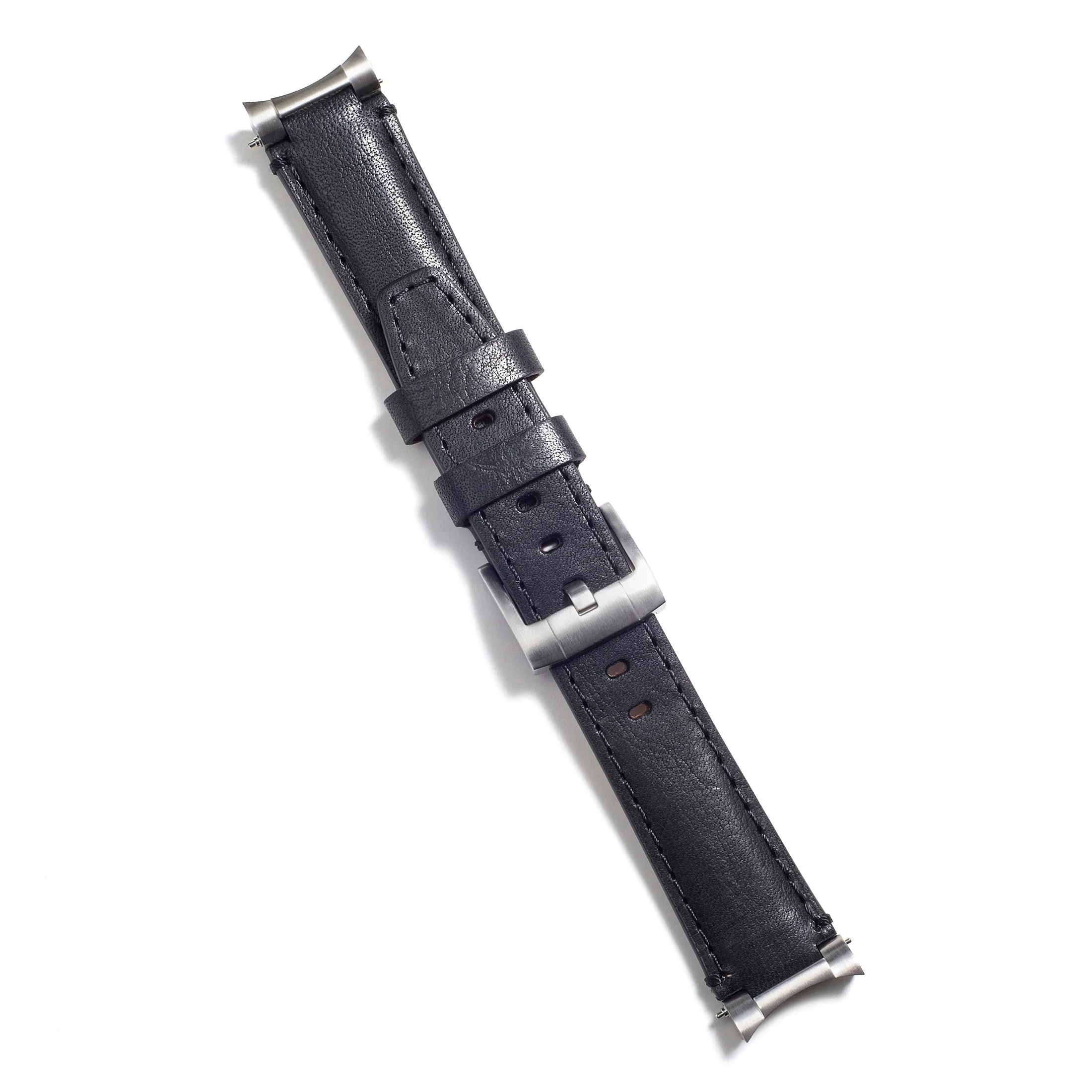 Steel End Link Leather Strap for Rolex GMT Master I & II with Tang Buckle