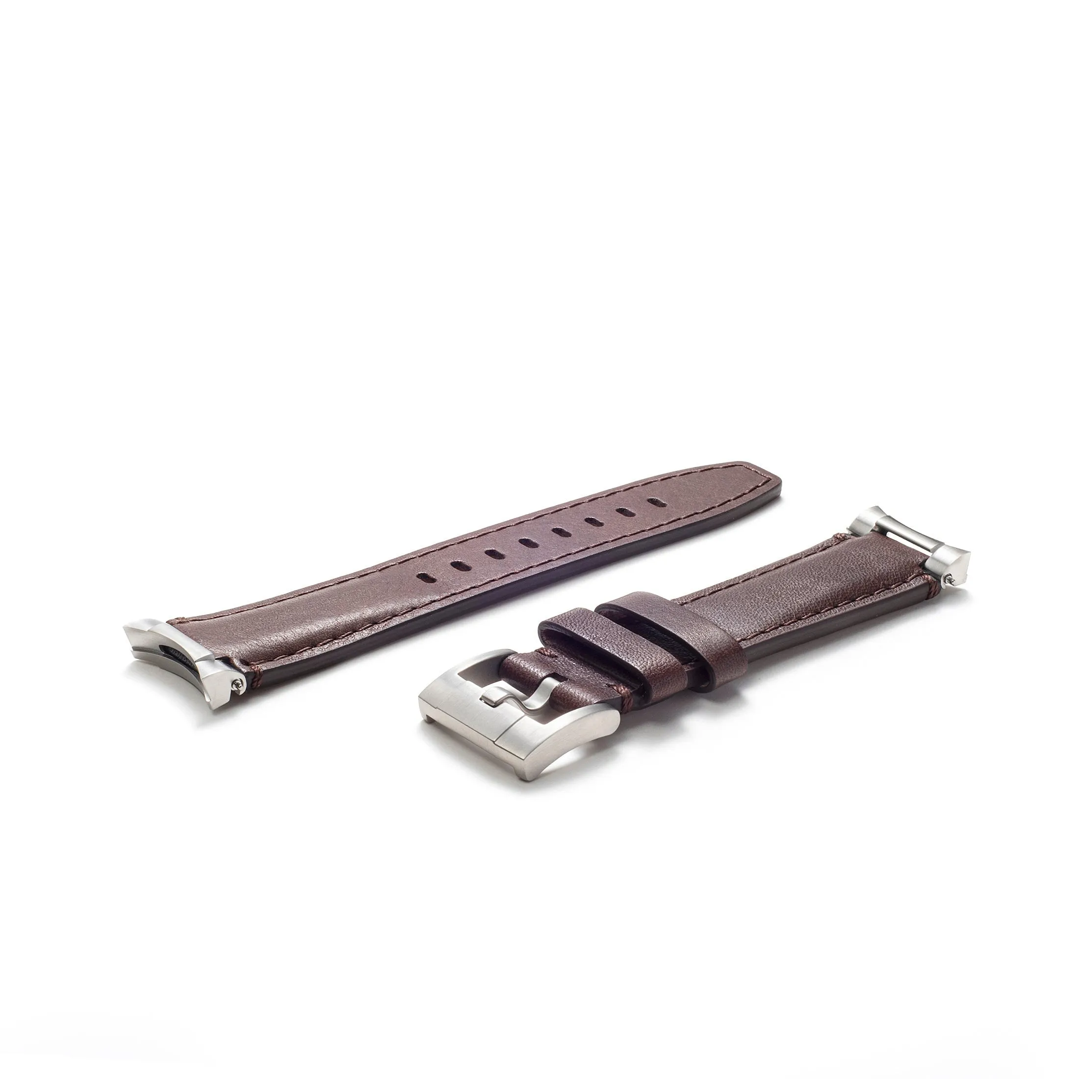 Steel End Link Leather Strap for Rolex GMT Master I & II with Tang Buckle