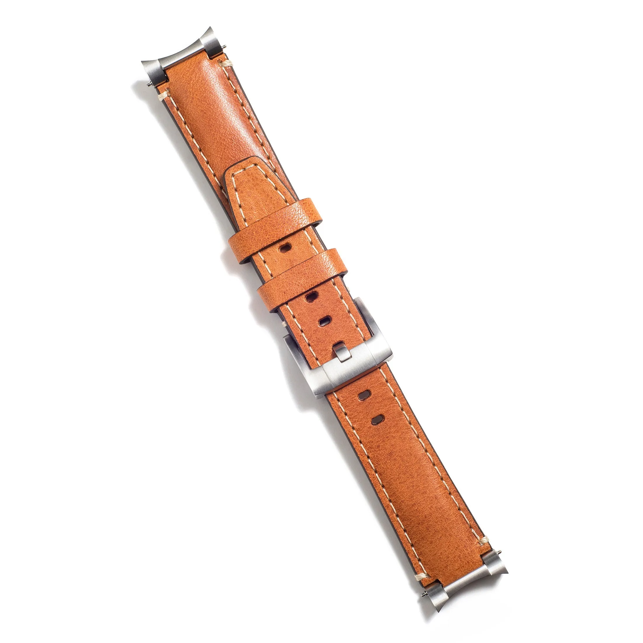 Steel End Link Leather Strap for Rolex GMT Master I & II with Tang Buckle