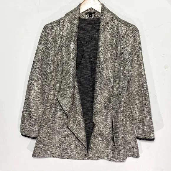 STELLA &amp; DOT Women’s Rebel Gold Shimmer Knit Moto Jacket Zip Front Size XS