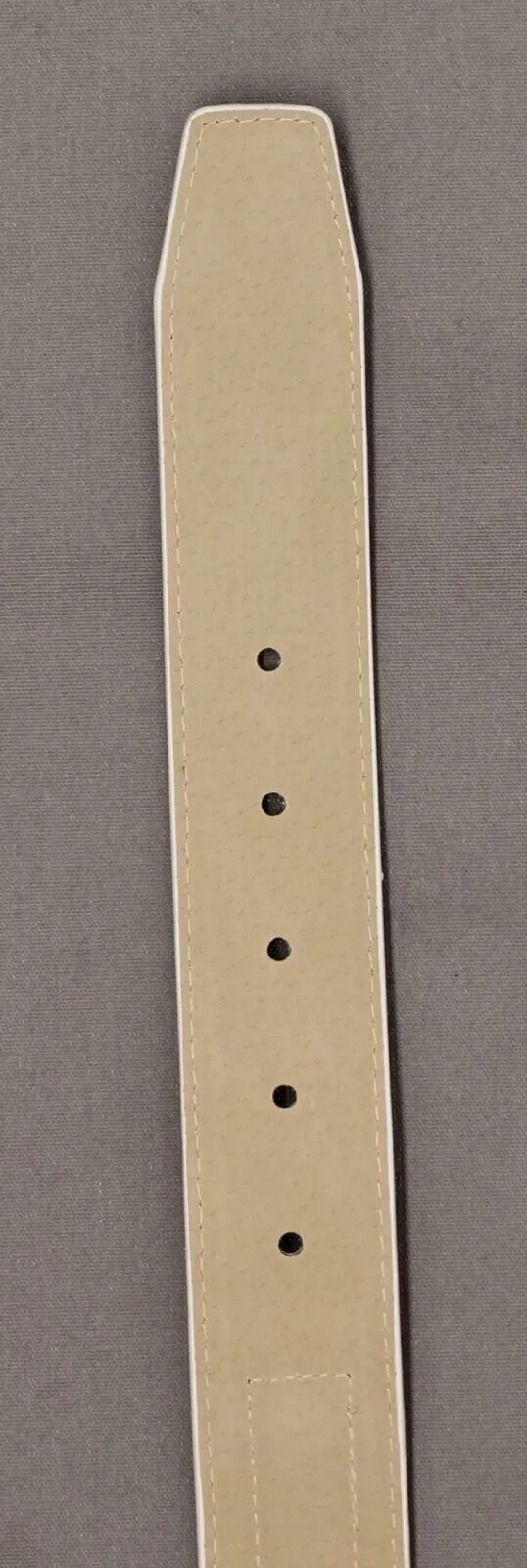 Steve Madden Women's Faux Leather Zipper Detail Belt White Large