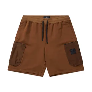 stone island shadow project mesh pocket shorts (rust brown)