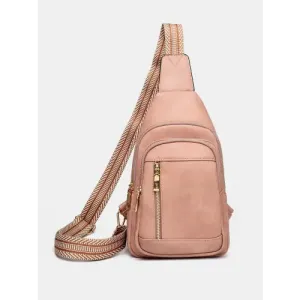 Stylish Yeppi Leather Adjustable Strap Crossbody Bag
