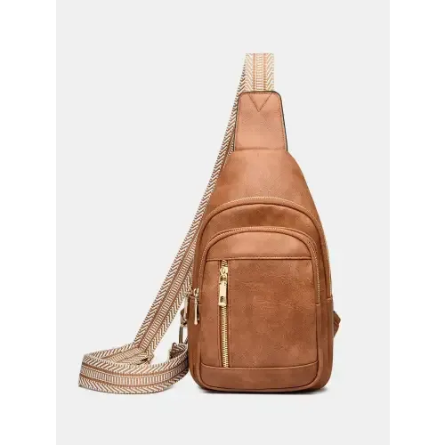 Stylish Yeppi Leather Adjustable Strap Crossbody Bag