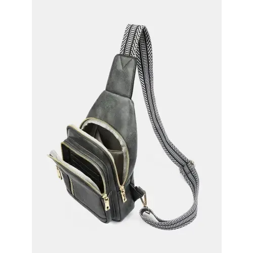 Stylish Yeppi Leather Adjustable Strap Crossbody Bag