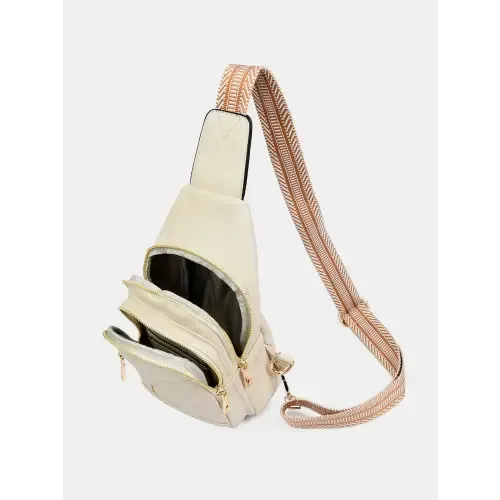 Stylish Yeppi Leather Adjustable Strap Crossbody Bag