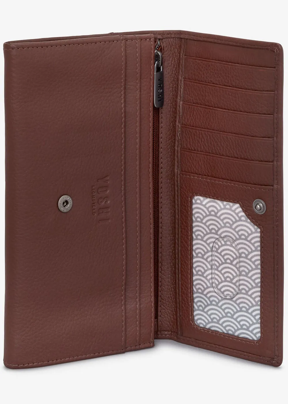 Succubus Bags Books Bookworm Library Flap Over Leather Wallet Brown