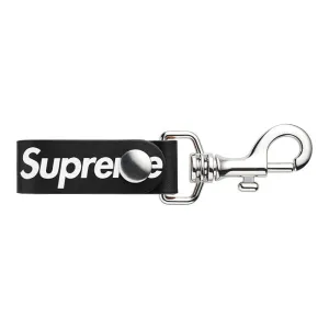 Supreme Leather Key Loop- Black