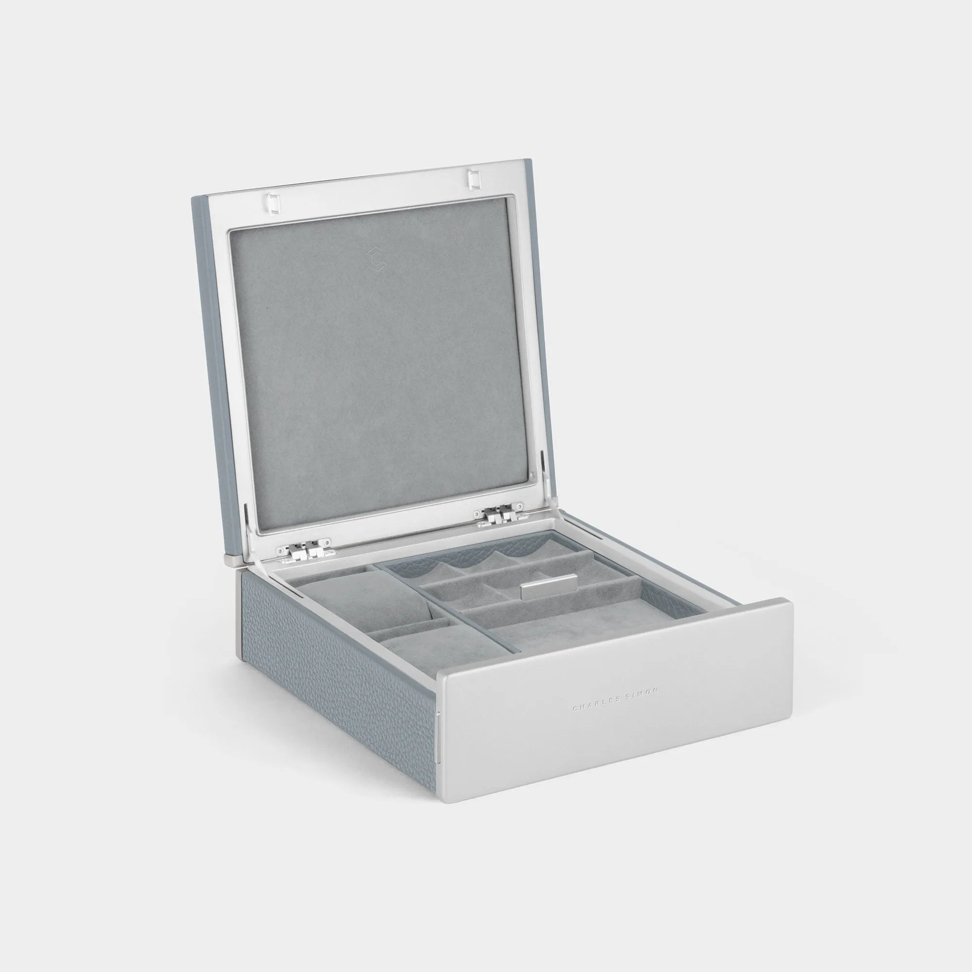 TAYLOR 2 WATCH AND JEWELRY BOX - CLOUD GREY / GREY