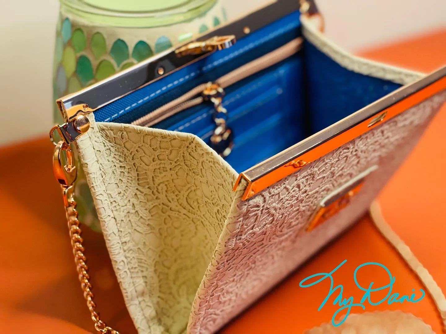 The Ashley Clutch in Winter Lace