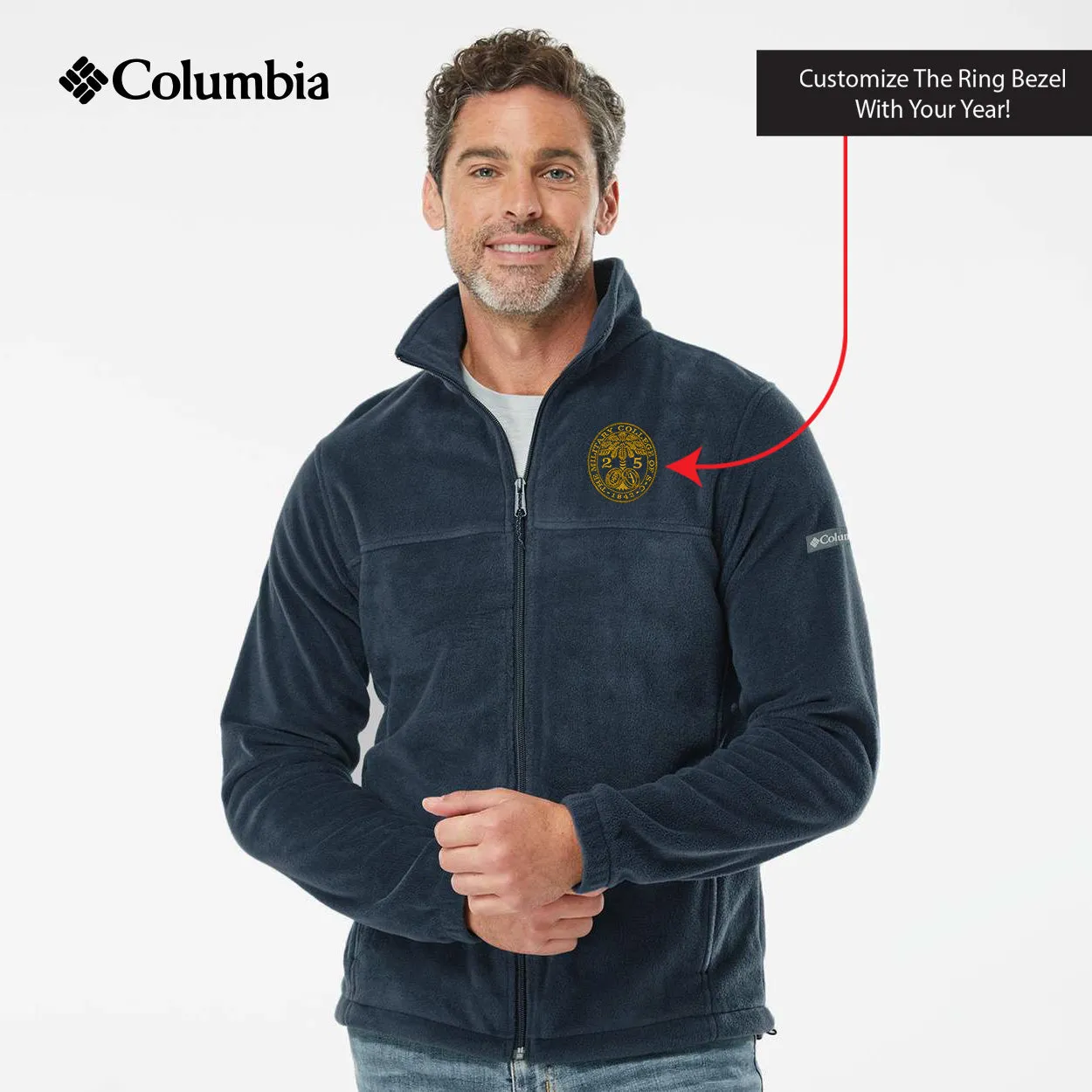 The Citadel, Customizable (Your Year) Embroidered Ring Bezel Design, Columbia - Steens Mountain™ Full Zip 2.0 Jacket