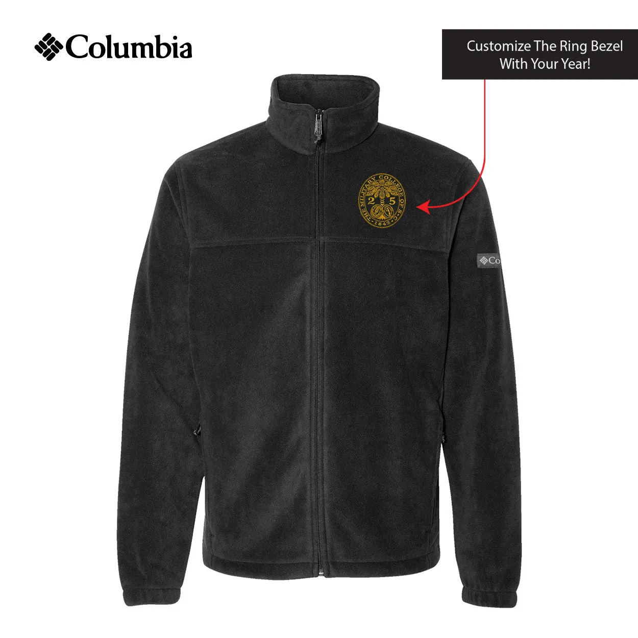 The Citadel, Customizable (Your Year) Embroidered Ring Bezel Design, Columbia - Steens Mountain™ Full Zip 2.0 Jacket