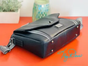 The Dani CC Convertble Crossbody Bag In Black Textured Marine Vinyl