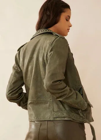 The Emerald Ladies Leather Jacket