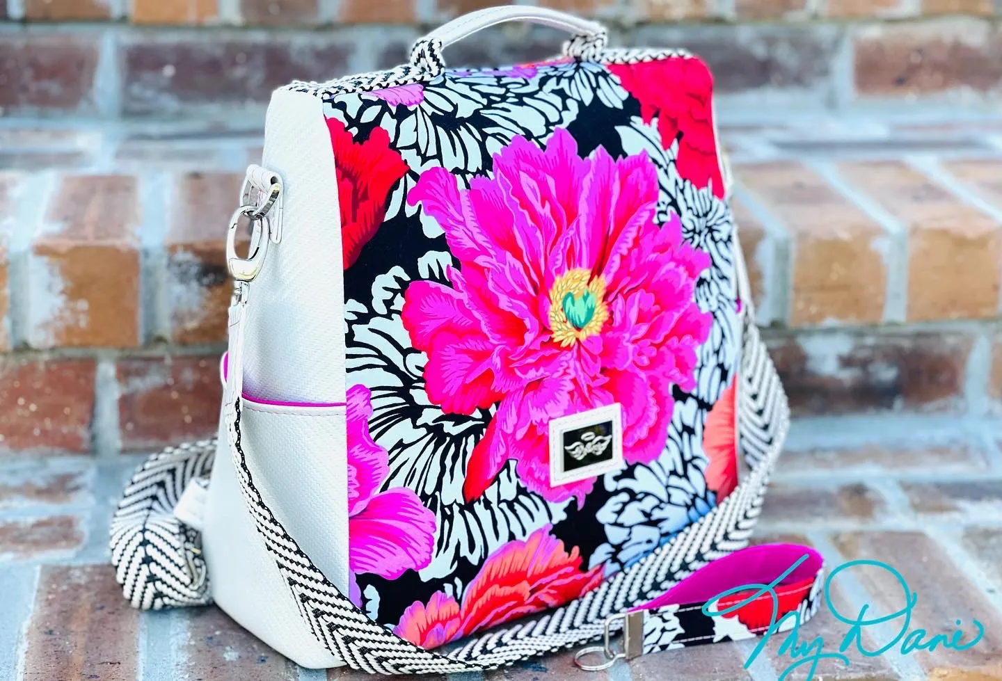 The Guardian Anti-Theft Backpack in Kaffe Hot Pink Floral