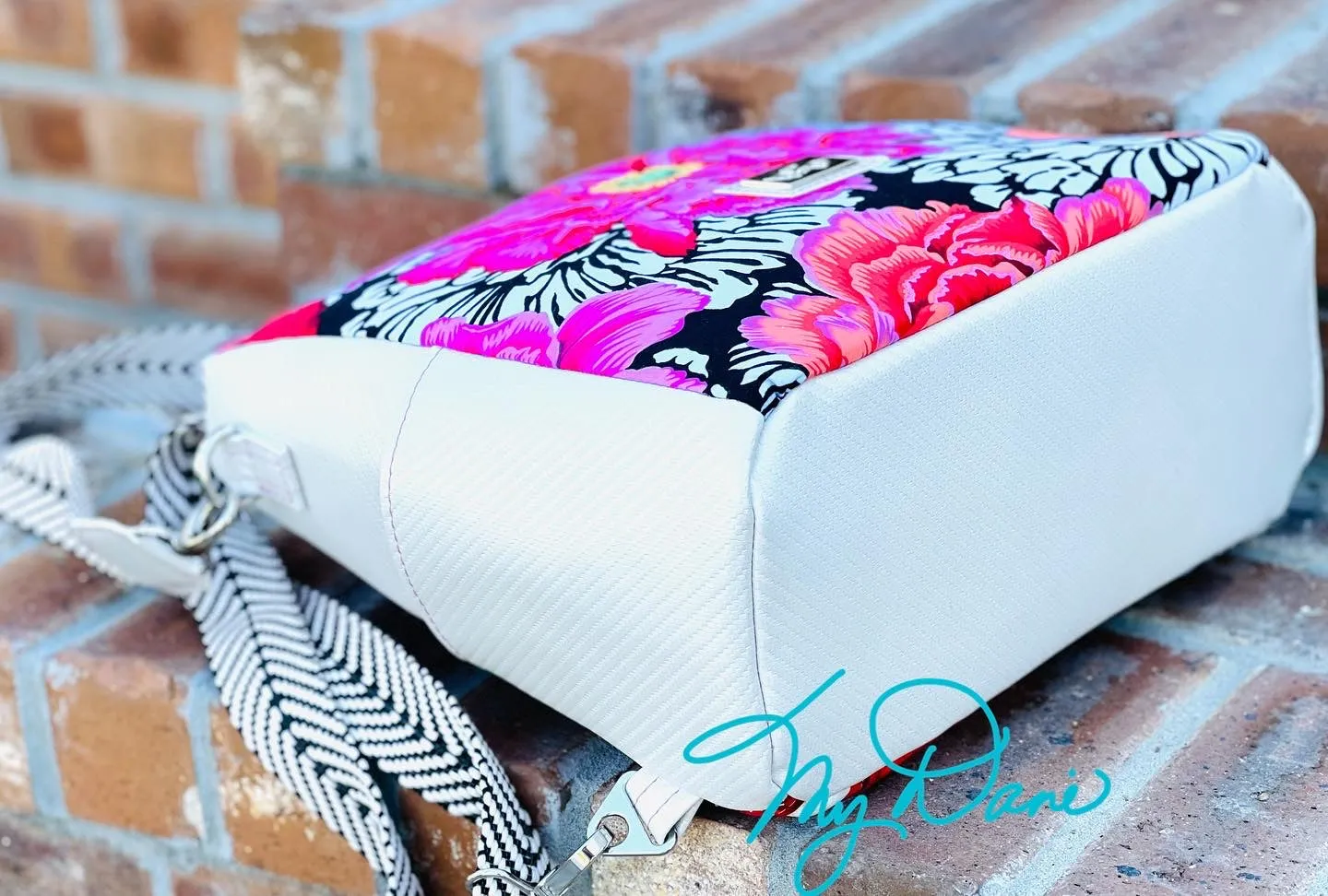 The Guardian Anti-Theft Backpack in Kaffe Hot Pink Floral