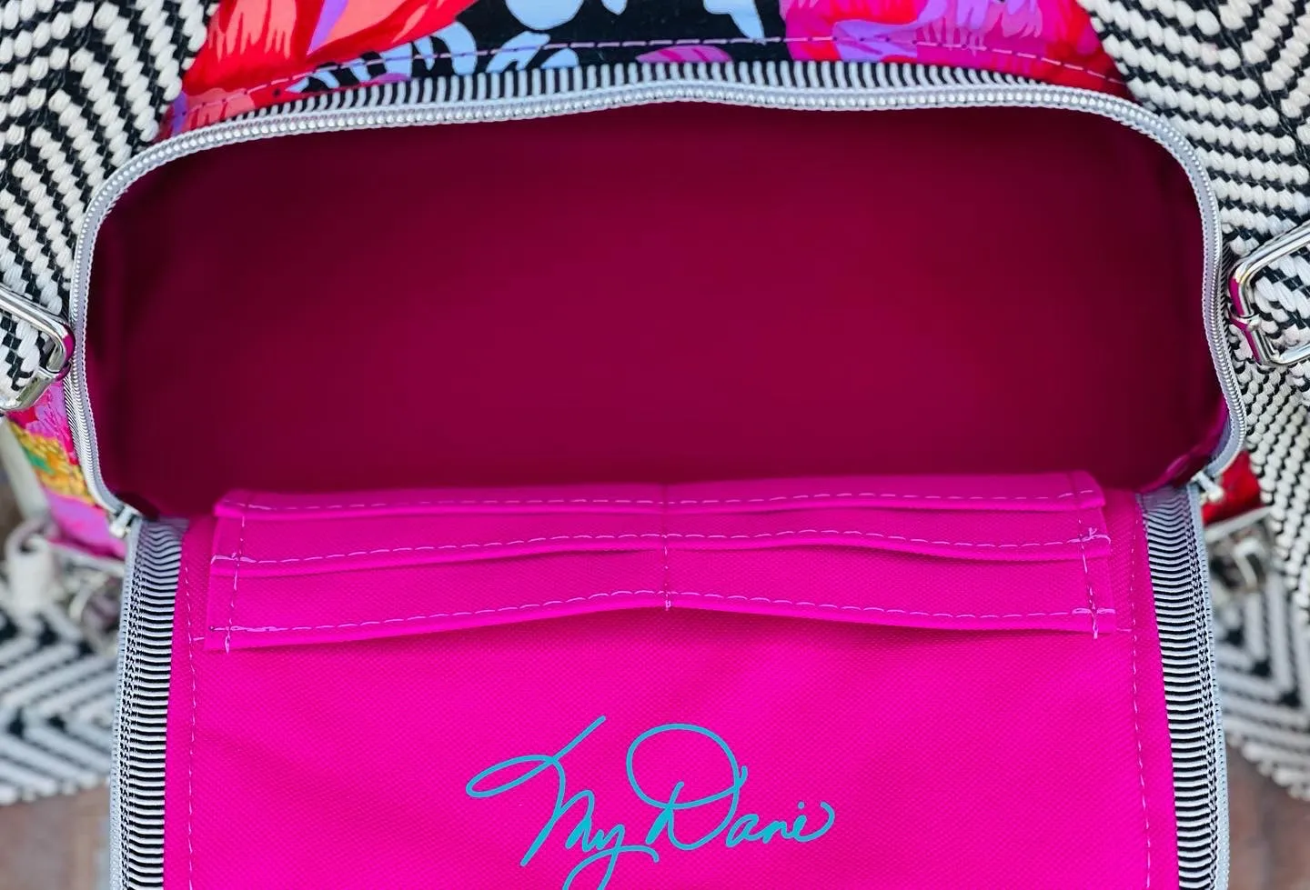 The Guardian Anti-Theft Backpack in Kaffe Hot Pink Floral