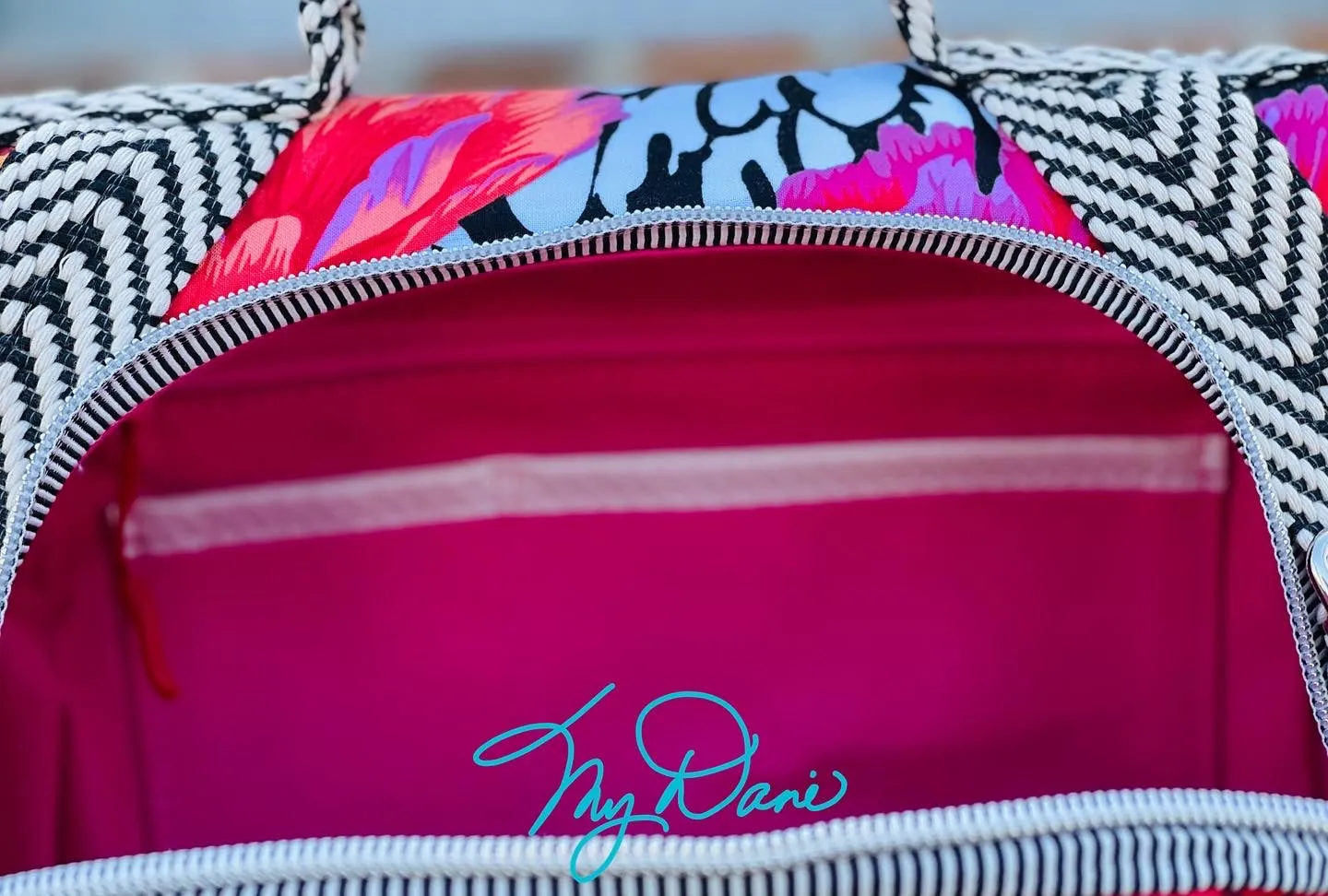 The Guardian Anti-Theft Backpack in Kaffe Hot Pink Floral