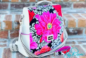 The Guardian Anti-Theft Backpack in Kaffe Hot Pink Floral