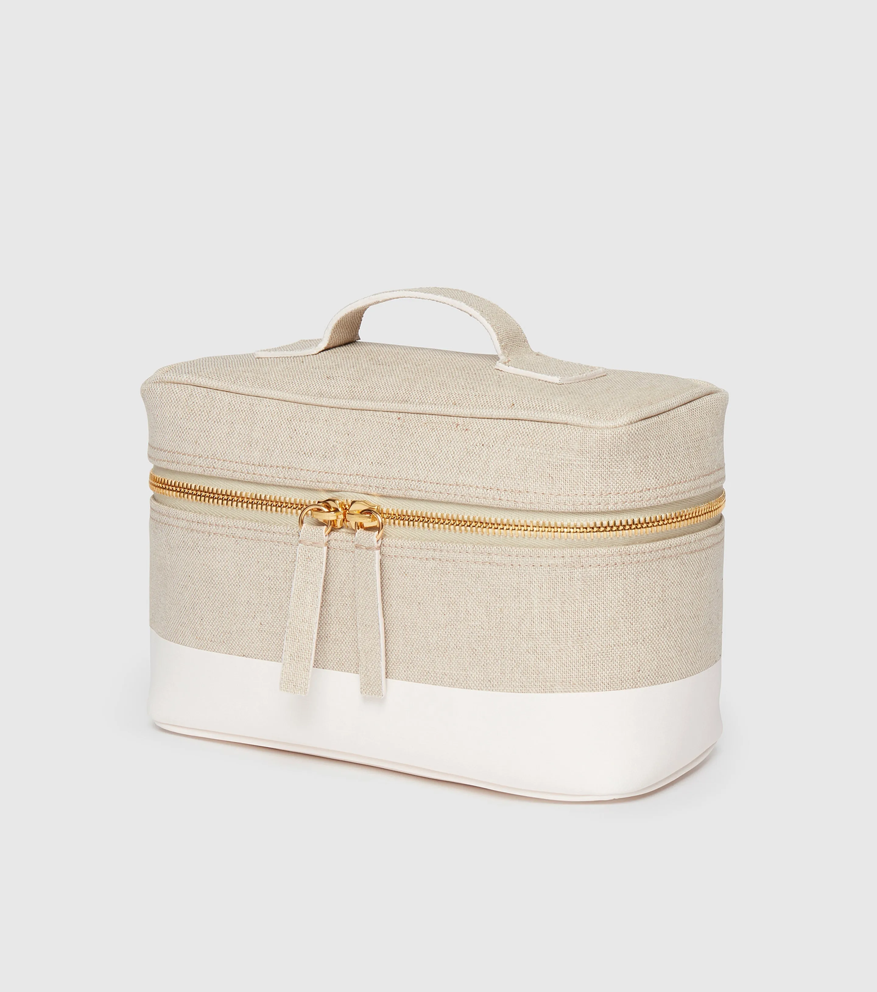 The Train Case - Linen and Crème