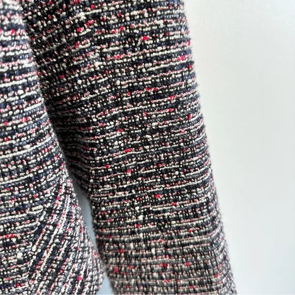 Theory Kinde Front-Zip Tweed Jacket multicolor asymmetrical zip moto