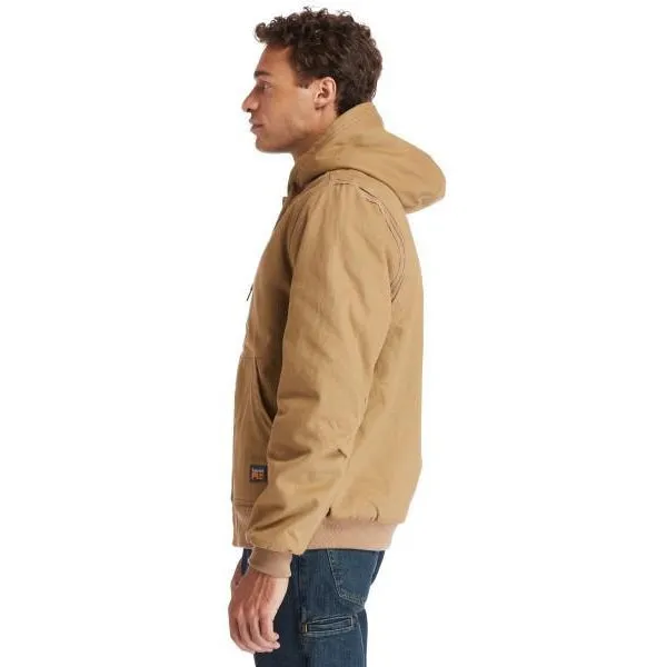 Timberland Pro Men's Gritman Lined Canvas Hooded Jacket - Wheat - TB0A1VB4D02