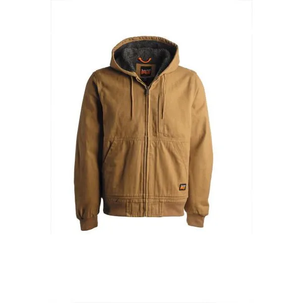 Timberland Pro Men's Gritman Lined Canvas Hooded Jacket - Wheat - TB0A1VB4D02