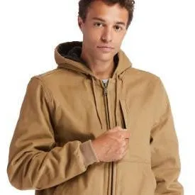 Timberland Pro Men's Gritman Lined Canvas Hooded Jacket - Wheat - TB0A1VB4D02