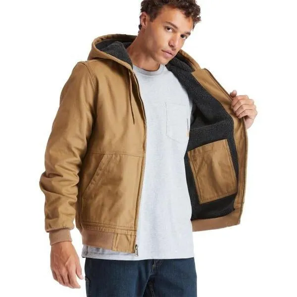 Timberland Pro Men's Gritman Lined Canvas Hooded Jacket - Wheat - TB0A1VB4D02