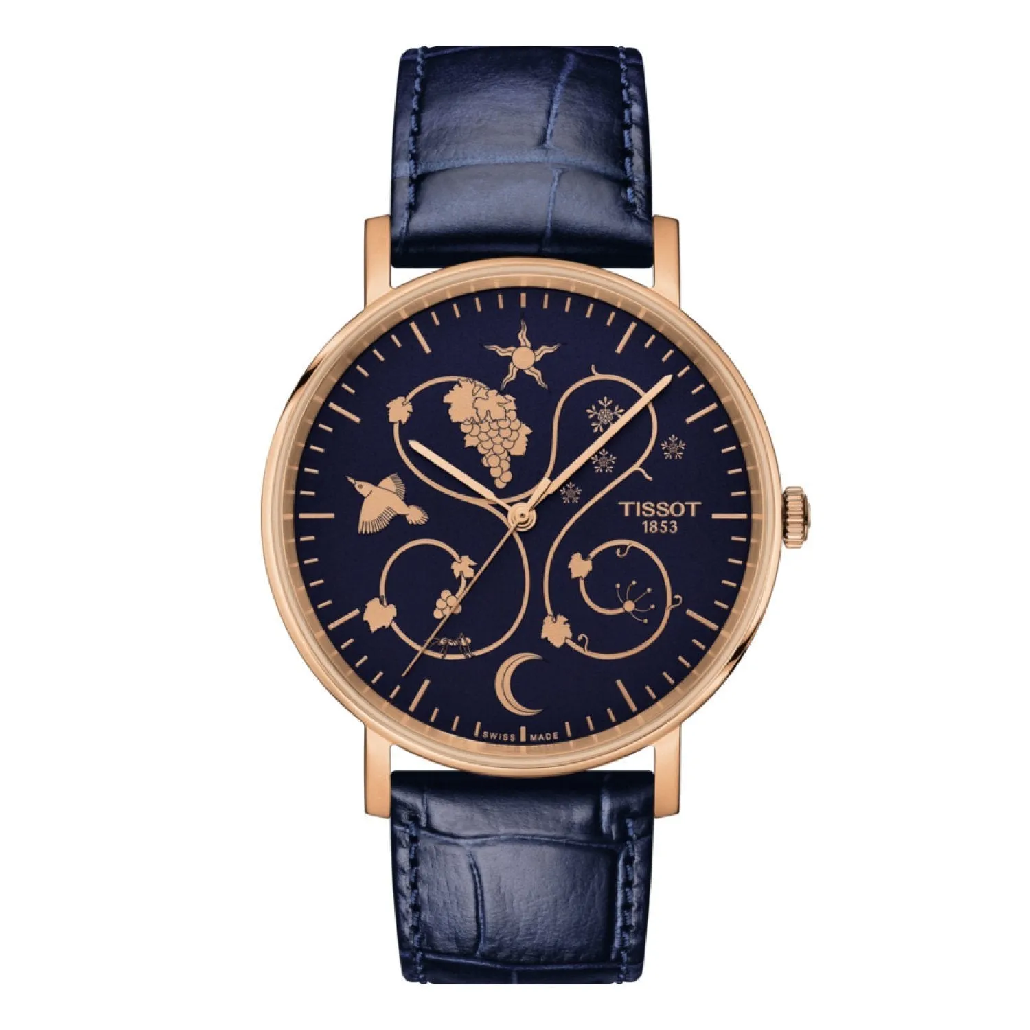Tissot 19mm Every Time Blue Leather Strap